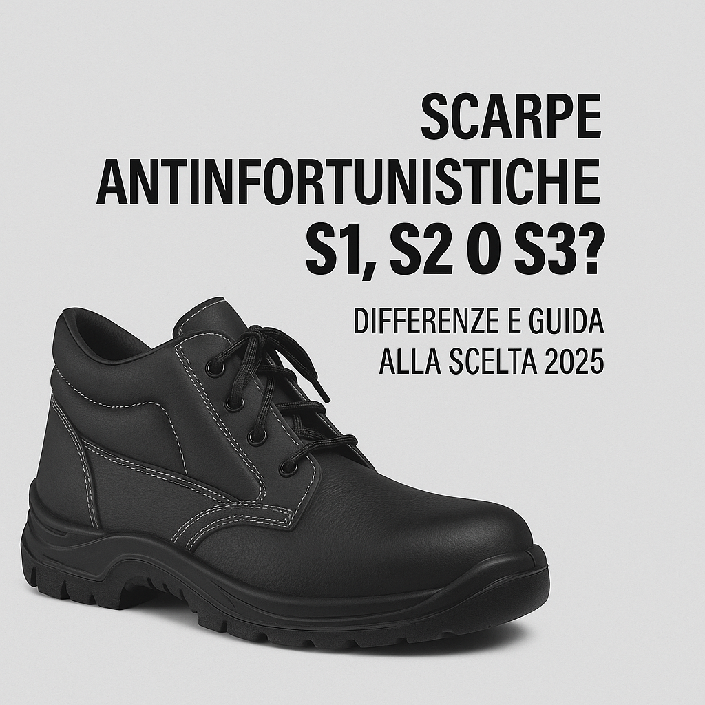 Scarpe antinfortunistiche S1, S2 o S3? Differenze e guida alla scelta 2025